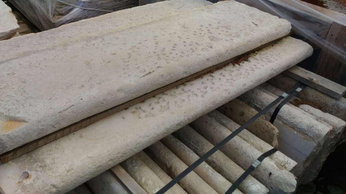 Antique Reclaimed  in limestone Stairs