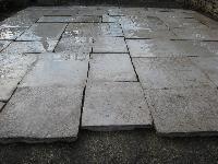 DALLE DE BOURGOGNE ANCIENT FLOOR ANTIQUE RECLAIMED EXQUISITE SURFACES PAVES PAVING PAVE'TILE,COUPÃ¨E A' 3 CM.(STOCK FOR SALE)LIMESTONE FLAGSTONES AGE 1700 ORIGINATES THEM CUT TO 3 CM. THICKNESS.